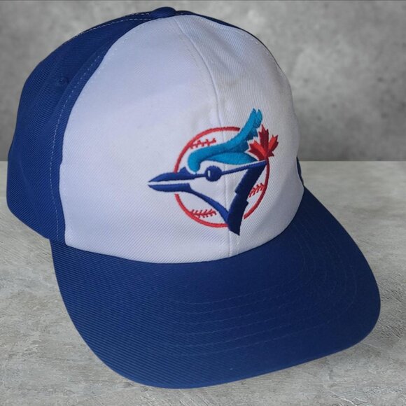 Vintage 90s 'Toronto Bluejays' blue/white snapback hat - Picture 1 of 4